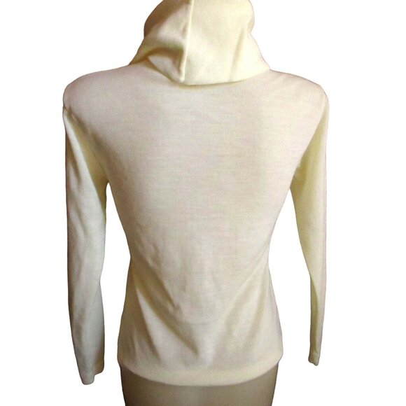 Vintage 1980s Womens Cowl Sweater Large Top Shirt Erica Acrylic Knit Turtleneck - Picture 3 of 4